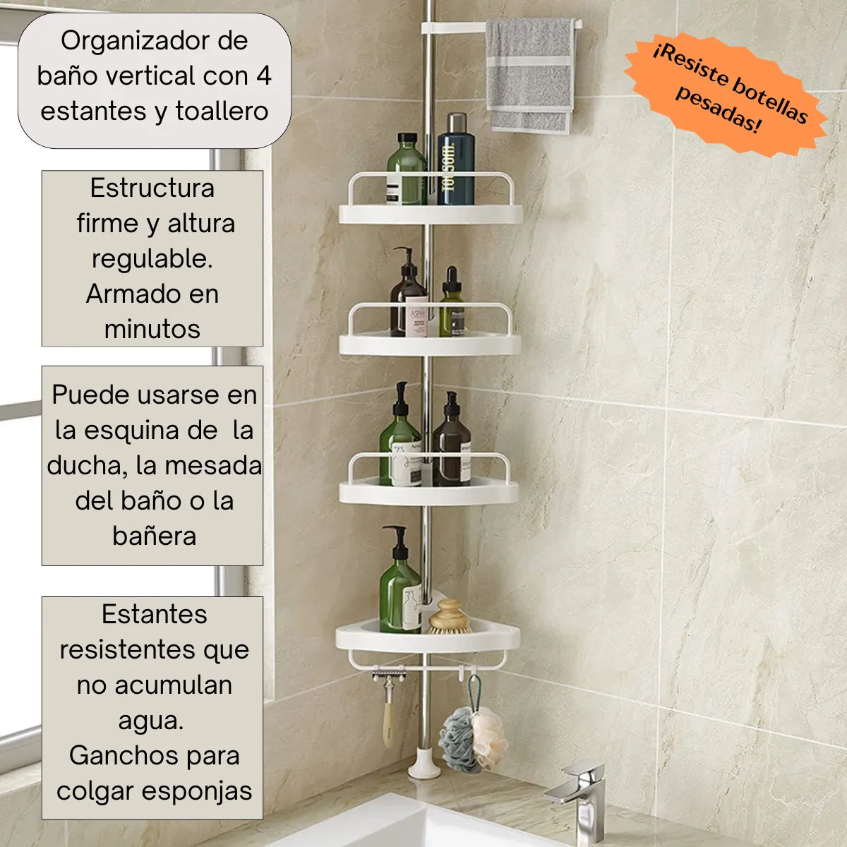 Más Espacio, Más Orden: El Organizador de Baño Definitivo